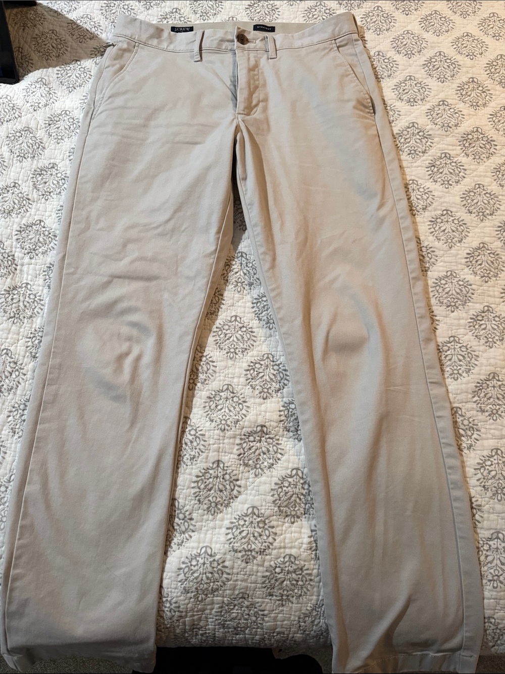 J. Crew Slim Straight Khaki Chinos in Light Tan